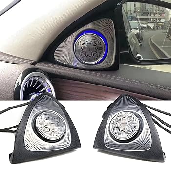 【中古】【未使用】OKL CPARTS カーオーディオツイーター、LEDアンビエント照明キット付き 64色 3D回転ツイーター、Sクラス W222 Pre-Facelift 2014-2020用