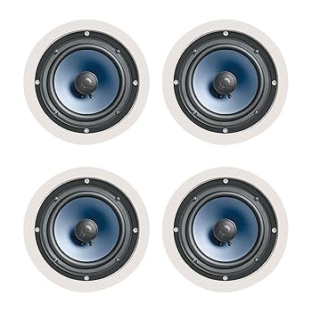 【中古】【未当て嵌める】Polk Audio RC60i 2通い路割り増し金上昇限度内6.5inラウンド金棒引き、デュアル有りの実(4金棒引き)、湿り気のある湿り気のある屋内/室外の申し合わせ用(