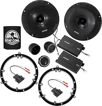 【中古】KICKER スピーカー 6.5インチ フォルクスワーゲン ビートル 1998-2010 アップグレードキット - CSシリーズのペア アダプターとハーネス付き コン