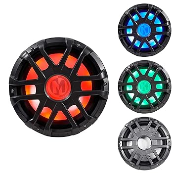 【中古】Memphis Audio MXA1044 10インチ 500w LED マリンサブウーファーサブ Polaris RZR/ATV/UTV用
