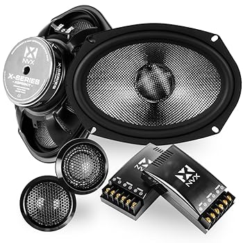 【中古】NVX? XSP69KIT 6x9カースピーカー、最大600W 300W RMS、2ウェイコンポーネントシステム、1インチシルクドームツイーター&パッシブXオーバー付き
