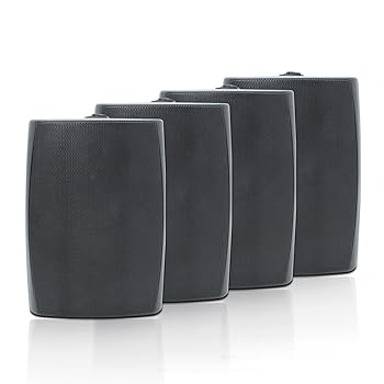 【中古】STUDIOFINIX 6.5インチ屋外スピーカー 壁取り付け型 800W - 屋内/屋外、家庭、パティオ、庭、裏庭用の防水高性能オーディオソリューション(パッ