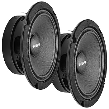 【中古】【未使用】PRV AUDIO 6.5 ミッドレンジスピーカーペア 6MR200A-4、200ワット、4オーム シャローマウントカーオーディオスリムスピーカー、1.5インチボイス|AJIMURA-SHOP