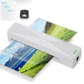 【中古】【未使用】A4ラミネーター 全自動ラミネーター 家庭用A4写真ラミネート機 ホット＆コールド設定用ラミネート機 0.1~0.5mmプラスチックシール厚さ 写真/書類