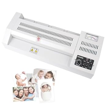 【中古】ホットおよびコールドラミネーターマシン、600W電気サーマルラミネーターマシン、100℃-200℃調節可能、4ローラーフォトラミネーター、最大幅320|AJIMURA-SHOP