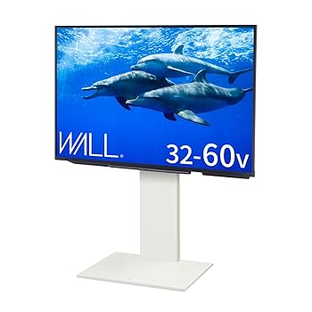【中古】【未使用】WALL テレビスタンド テレビ台 壁寄せテレビスタンド WALLウォール V2 ロータイプ (2020モデル) 32～60V対応 サテンホワイト EQUALS イコールズ