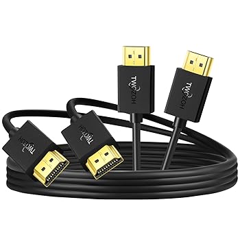 【中古】Twozoh スリムHDMIケーブル 2本入り 超薄型&極?の柔軟性 HDMI-HDMIコード 4K@60Hz/2160P/1080P 1M 適格請求書発行可