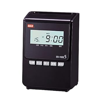 【中古】マックス タイムレコーダー ブラック ER-110S5|AJIMURA-SHOP