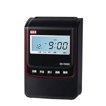 【中古】マックス タイムレコーダー ER-110SU ER90720（ブラック）