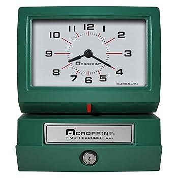 【中古】【未使用】Acroprint 高耐久自動タイムレコーダー、月、日付、時（0-23）と数百のタイムクロックを印刷