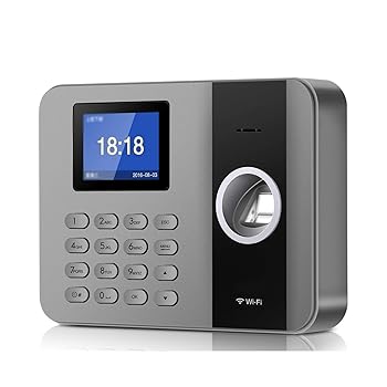【中古】タイムレコーダー WiFiネットワークネイル指紋の時間出席機サインイン指紋タイムカード機 勤怠管理 経費削減 不正打刻防止 (色 : グレー, Size :|AJIMURA-SHOP