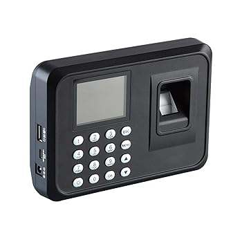 【中古】【未使用】タイムレコーダー カラースクリーンボイス指紋出席機従業員通勤指紋認識タイプサインインデバイス 勤怠 出退勤管理 オフィス 工場 ホテル 学校 (