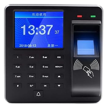 【中古】勤怠管理時計 タイム出席指紋認証アクセス制御の統合指紋認証スマートIDカードの簡単なアクセスコントロール中国語、英語版 時間出席時計 13,402円