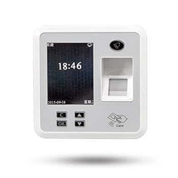 【中古】勤怠管理時計 ドアロックタイム出席ターミナルUSB用バイオメトリック指紋認証アクセス制御機デジタルRFIDリーダースキャナセンサー 時間出席時計