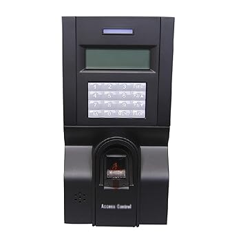 【中古】タイムカード本体 指紋の時間の出席制??御と時間の出席黒と白の画面が付いているオールインワンマシン タイムカード用 (色 : Black, Size : 19