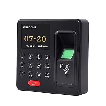 【中古】【未使用】電子タイムカードシステムセット指紋システムのオールインワンカードスワイプ出席 タイムレコーダーの従業員