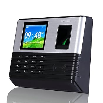 【中古】【未使用】タイムレコーダー 出席機 中国語 - 英語 スペイン語 指紋 パスワード スワイプ カード管理 出席機 勤怠 出退勤管理 パスワード 集計機能