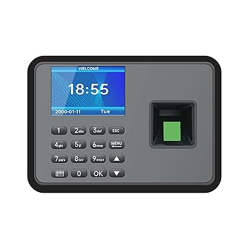 【中古】タイムレコーダー 指紋出勤機指紋記録パスワードパンチカード機で出勤、サインイン 勤怠 出退勤管理 オフィス 工場 ホテル 学校