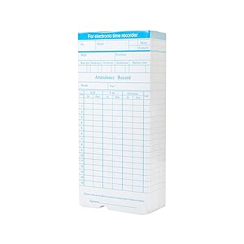 【中古】【未使用】90pcs /パックタイムカードタイムカード月額2面18 * 8.4cm従業員の出勤時間クロックレコーダー