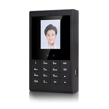 【中古】従業員出席機 顔認識出席機クロックイン機の顔スワイプ顔サインイン機ブラック チェックイン機 (色 : Black, Size : 9.8x3.4x16.5cm)