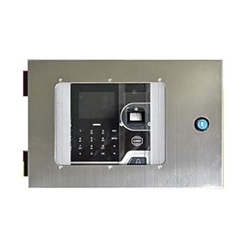 【中古】勤怠管理時計 時間出席マシンステンレス保護ボックス指紋防水パンチカードマシン 時間出席時計