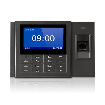 【中古】指紋出席機 指紋タイム出席機ネットワークタイム出席WIFIワイヤレススマートカード (色 : Black, Size : 20.6x14x4.1cm)