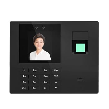 【中古】【未使用】指紋認証 タイムカード 顔認識指紋のタイムカード機械指紋の顔オールインワンマシン出席機 幅広いアプリケーション (色 : Black, Size : 16.3x3.