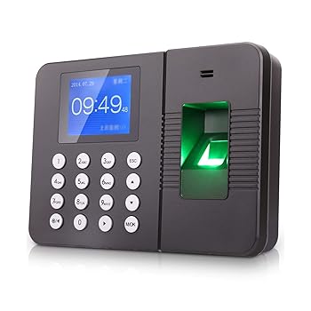 【中古】【未使用】指紋認証 タイムカード 出席機作業カード機械指紋認識サインイン機指紋機械 (色 : Black, Size : 17.5x3.3x12.3cm)