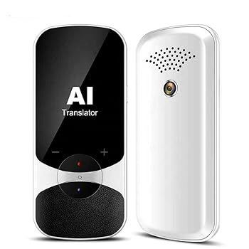 【中古】【未使用】2020 4G Wifi タッチスクリーンポータブルモバイルスマート言語音声翻訳機は106言語をサポート、ホワイト Warm as ever