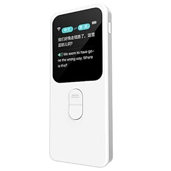 【中古】言語音声翻訳機、1.54インチタッチスクリーン39言語??+ 51アクセントインスタント双方向翻訳WiFi接続、録音転送サポートオフライン翻訳、ブラ
