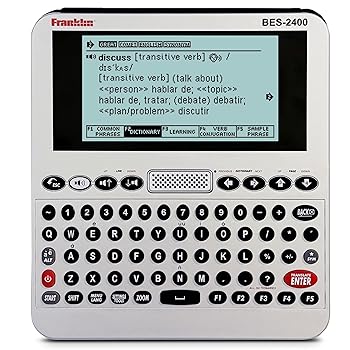 【中古】Franklin BES-2400 陰電子字引き 英語 - 語り合う字引き、音楽フレーズ読みもの、綴りかたチェッカー、書き換えるデバイス - バイリンガル(英語 - エスパニア語)