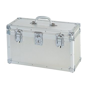 【中古】【未使用】現金輸送用ジュラルミンケース タテ型 アルミ ケース トランク 業務用 輸送用 運搬用 鍵付き