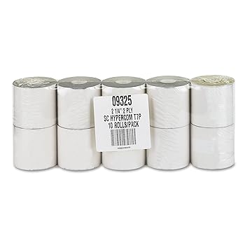 【中古】【未使用】new-pm会社09325 ? ロール紙、クレジット確認、2 ? 1 / 4 x 70 ft、ホワイト/カナリア、10 /パック ? pmc09325
