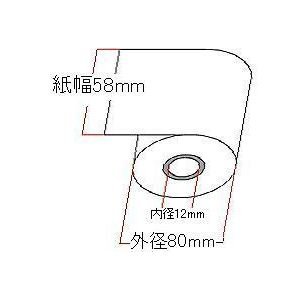 【中古】【未使用】【業務用】レジスター用感熱紙 58mm×80mm感熱ロールペーパー 40巻 ds-725024|AJIMURA-SHOP