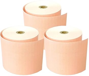 【中古】officeネット カラーサーマルロール紙 オレンジ 80mm（紙幅）×80mm（外径）×12mm（内径） 20巻