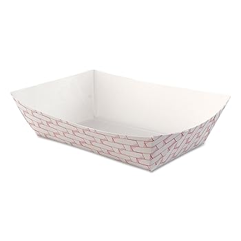 【中古】紙食料雑貨類手かご、2.5重量ポンド電気容量、赤いこと/白いこと、500 /カートン