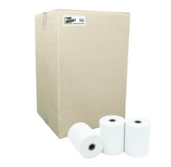【中古】TOP証券業界 感熱 金銭登録器一巻き紙 76粍 紙幅 × 80粍φ× 12粍 20巻入