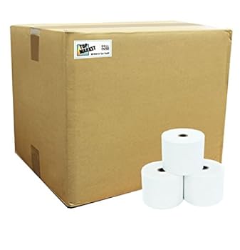 【中古】TOP証券業界 感熱 金銭登録器一巻き紙 58粍 紙幅 × 73粍φ× 12粍 100巻入