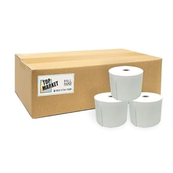 【中古】TOP証券業界 感熱 金銭登録器一巻き紙 60粍 紙幅 × 80粍φ× 12粍 80巻入