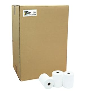 【中古】TOP証券業界 感熱 金銭登録器一巻き紙 76粍 紙幅 × 80粍φ× 12粍 60巻入