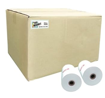 【中古】TOP証券業界 感熱 金銭登録器一巻き紙 114粍 紙幅 × 60粍φ× 12粍 60巻入