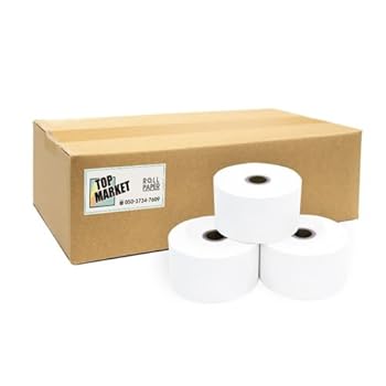 【中古】TOPマーケット 感熱 レジロール紙 中保存 45mm 紙幅 × 80mmφ × 17.5mm 20巻入|AJIMURA-SHOP