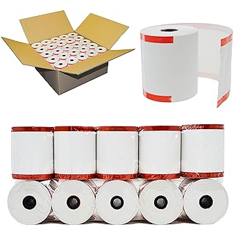 【中古】【未使用】(50 POSロール) 3 1/8 x230 感熱紙ロール 50パック - Clover Square TM-T88III、TM-T88V、TSP100、CT-S300、CT-S2000、M129B、M129C、M244A 1092