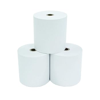 【中古】【未当てはめる】感熱金銭登録器渦巻き 幅80mm×差しわたし80mm×芯径12粍 63m巻 8080T 感熱渦巻き紙 (20)