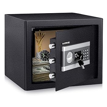 【中古】【未当て嵌める】NATRKE 御金蔵 身寄り用御金蔵 テンキー式 陰電子 防犯 まさかの時手当たり付き添い人 身寄り用 バス発着場用 庫入れ庫 御勤め用 注意報目ざまし時計付き添い人 床・壁に据えつける能力のある 日本語取りまわし明らかにする書