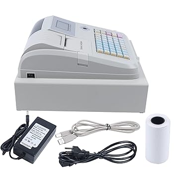 【中古】【未当て嵌める】商用現ナマ金銭登録器、陰電子現ナマ金銭登録器Pos 48キーキャッシュレジスター8デジタルLED 12Vキャッシュドロワー、小ちゃい商行為向け