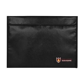 【中古】【未当て嵌める】耐火御徒面子 集金袋 耐火ドキュメントバッグシリコンコーティングされた雨合羽まとめ役 身寄り用 御役目用