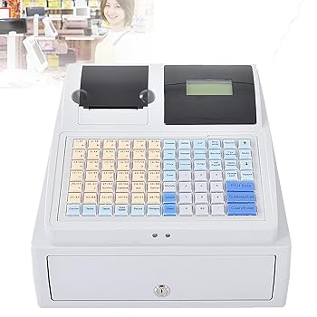 【中古】【未使用】小売店、スーパーマーケット、レストラン向けのフラットキーボードとサーマルプリンターを備えたPOSシステムキャッシュレジスター多機能キャッシ