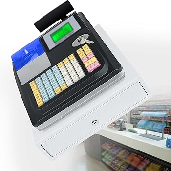 【中古】システムレジ、レシートプリンタ付き電子レジ、中小企業/小売/レストラン向け多機能レジ,Black