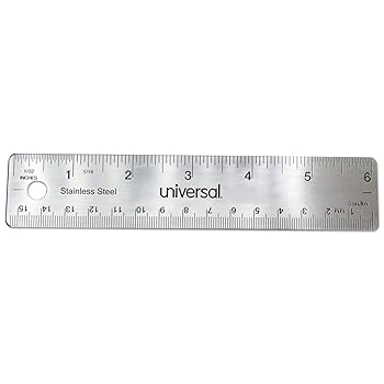 【中古】ユニバーサルOffice製品 ? ステンレススチールルーラー、標準/メトリック、6 " ( unv59026 ) ( 59026 )|AJIMURA-SHOP
